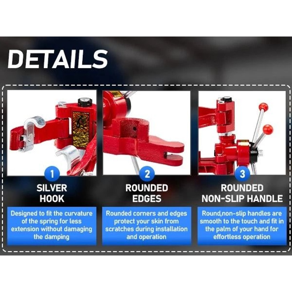 Auto Spring Compressor Hand Operated Strut Removal Tool Vehicle Repair Equipment Red 1