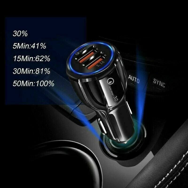 Fast Car Charger Dual USB Car Charger For IPhone Samsung Android 4