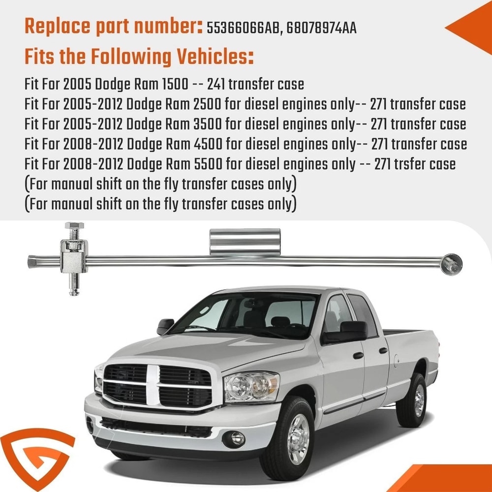 Dodge Ram Transfer Case Shift Linkage 4WD Lever 8