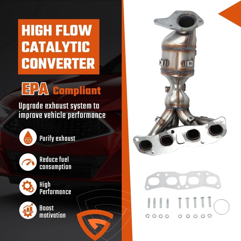 Direct Fit Nissan Altima Catalytic Converter Exhaust Manifold 10