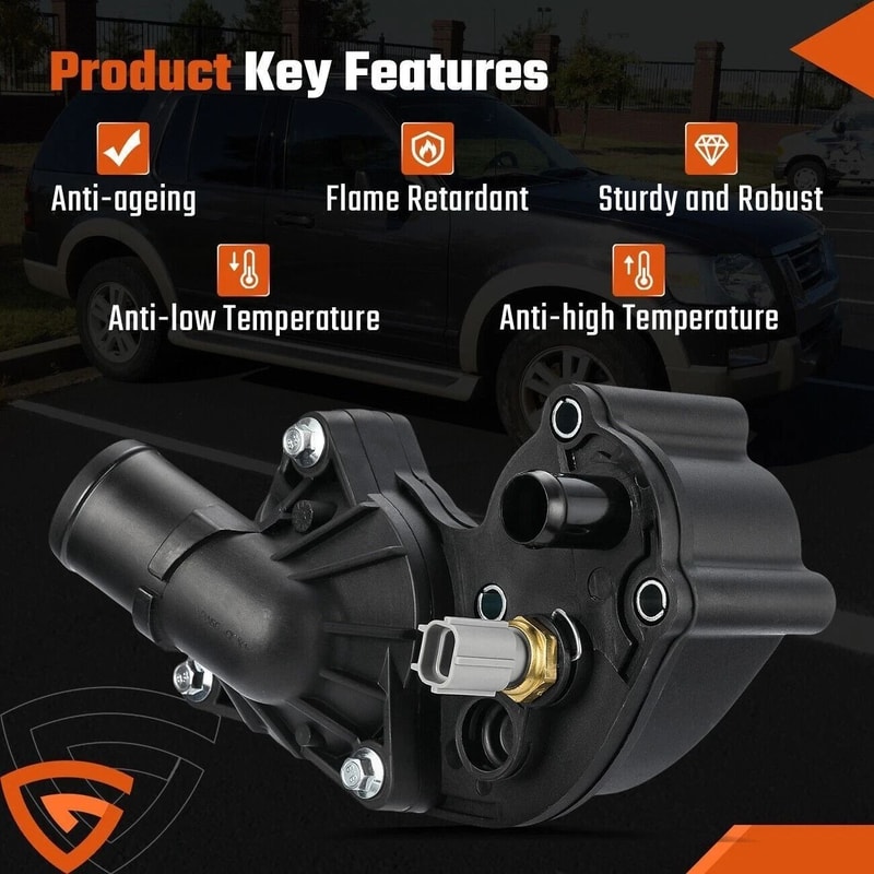 Ford Explorer Thermostat Housing Assembly With Sensor Replacement 1