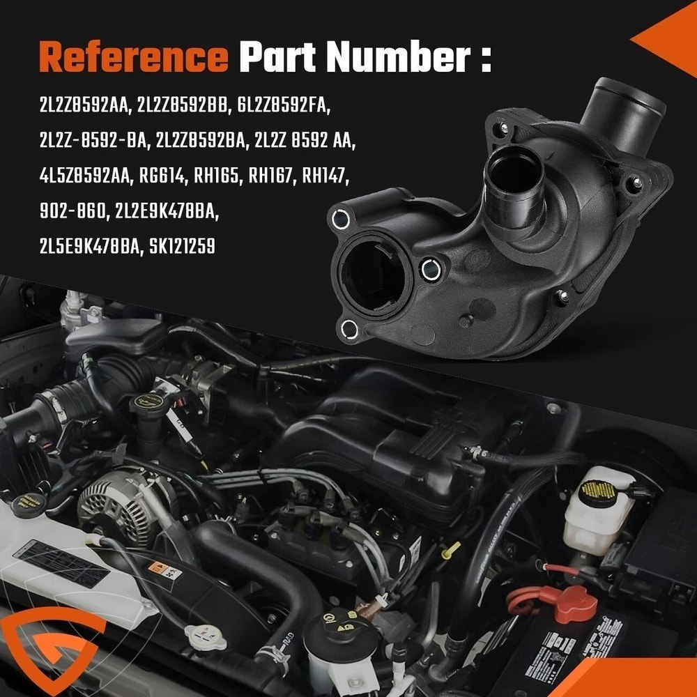 Ford Explorer Thermostat Housing Assembly With Sensor Replacement 3