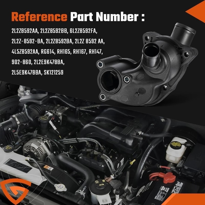 Ford Explorer Thermostat Housing Assembly With Sensor Replacement 3