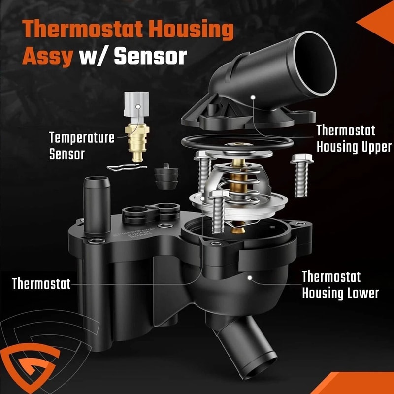 Ford Explorer Thermostat Housing Assembly With Sensor Replacement 6