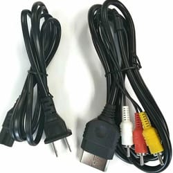 original xbox av cable & power cord bundle for classic console rca tv setup
