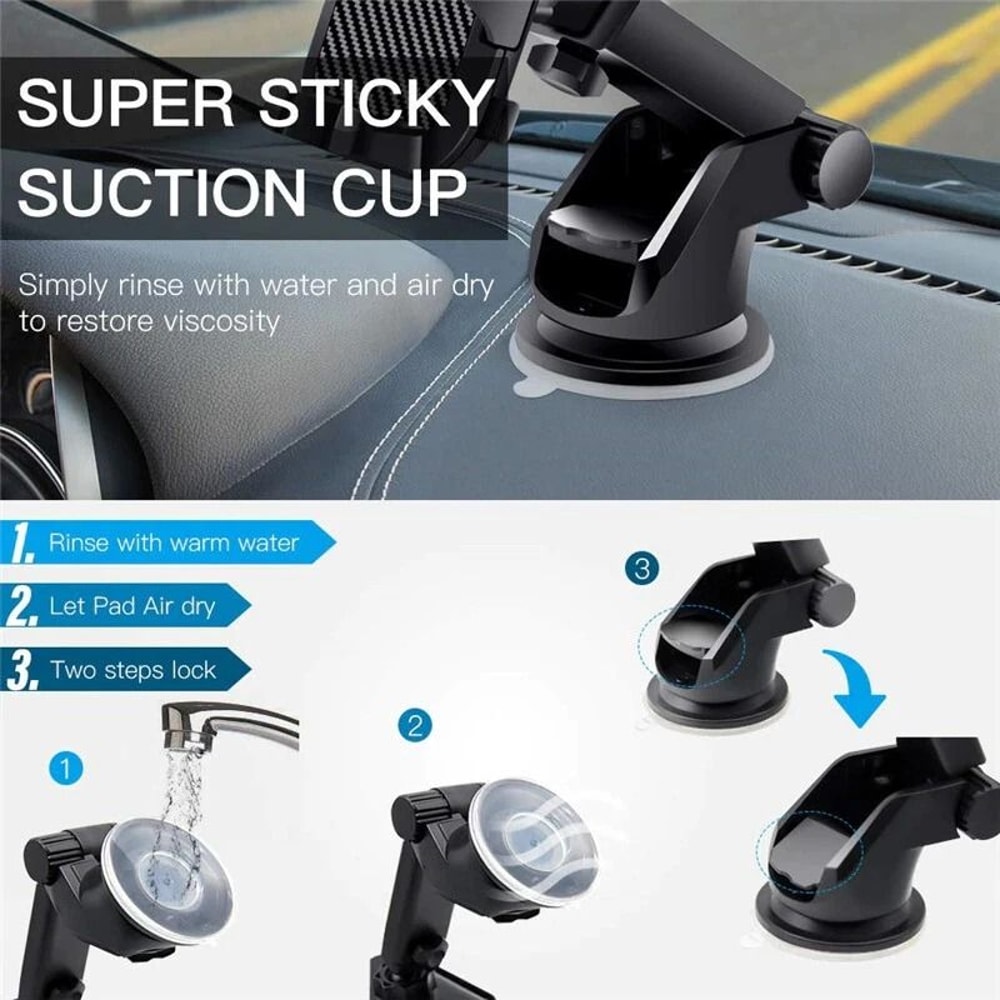 Universal 360 Car Phone Mount Windshield Dashboard Holder For IPhone Samsung GPS 7