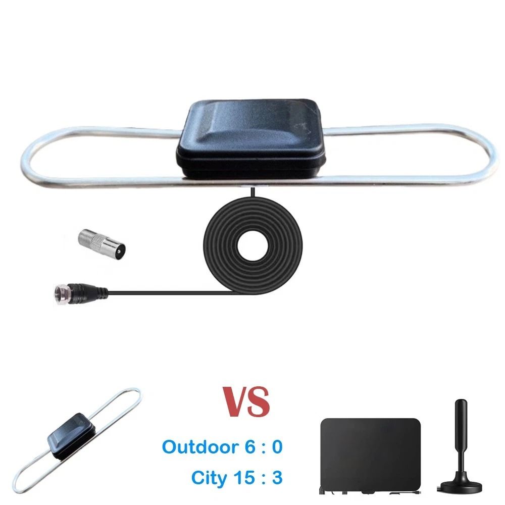 4K Outdoor TV Antenna For Local Channels UHF VHF Digital HDTV Reception 4