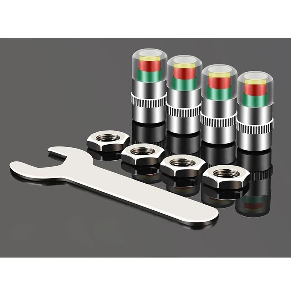 Tire Pressure Monitor Valve Caps 3 Color Alert TPMS Valve Caps For Safer Daily Driving 4