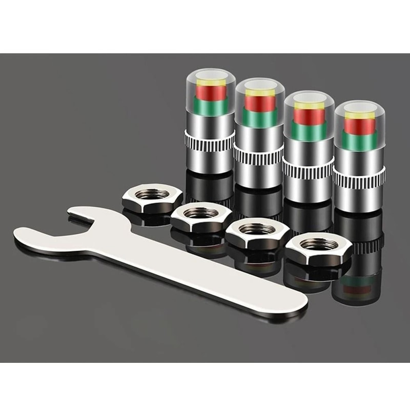 Tire Pressure Monitor Valve Caps 3 Color Alert TPMS Valve Caps For Safer Daily Driving 4