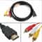 HDMI To RCA Cable 5FT HDMI To AV Adapter With 3 RCA Audio Video Connectors 10
