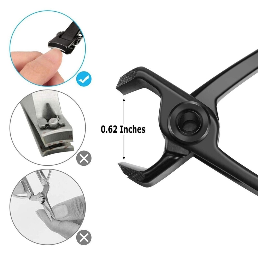 Heavy Duty Thick Toenail Clippers Stainless Steel Wide Jaw Cutter 6