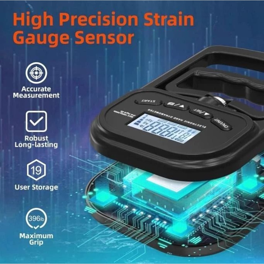 Grip Strength Tester Trainer Dynamometer Handgrip Measurer Meter 6