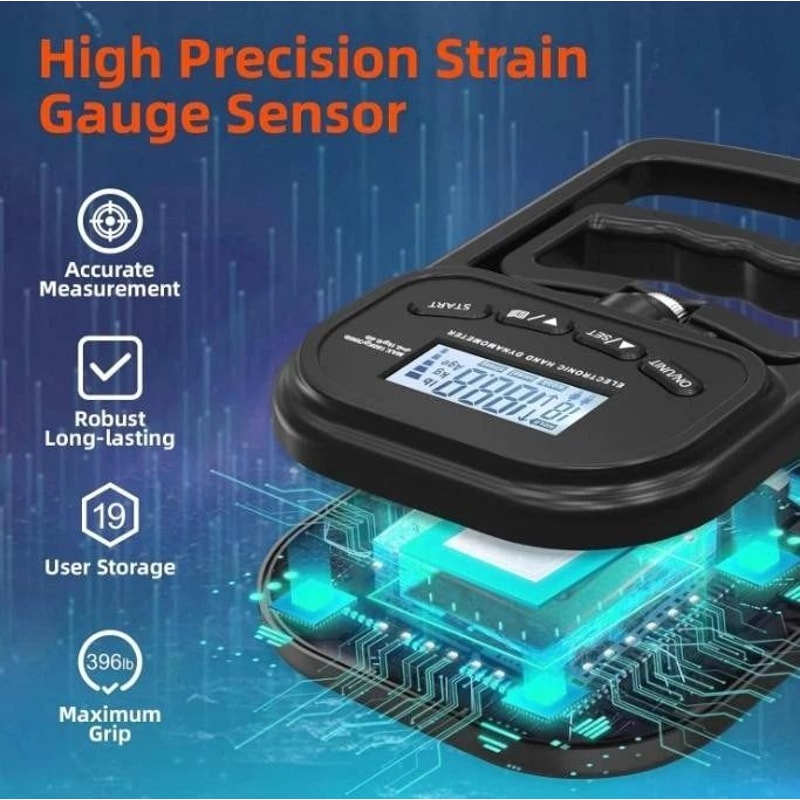 Grip Strength Tester Trainer Dynamometer Handgrip Measurer Meter 6