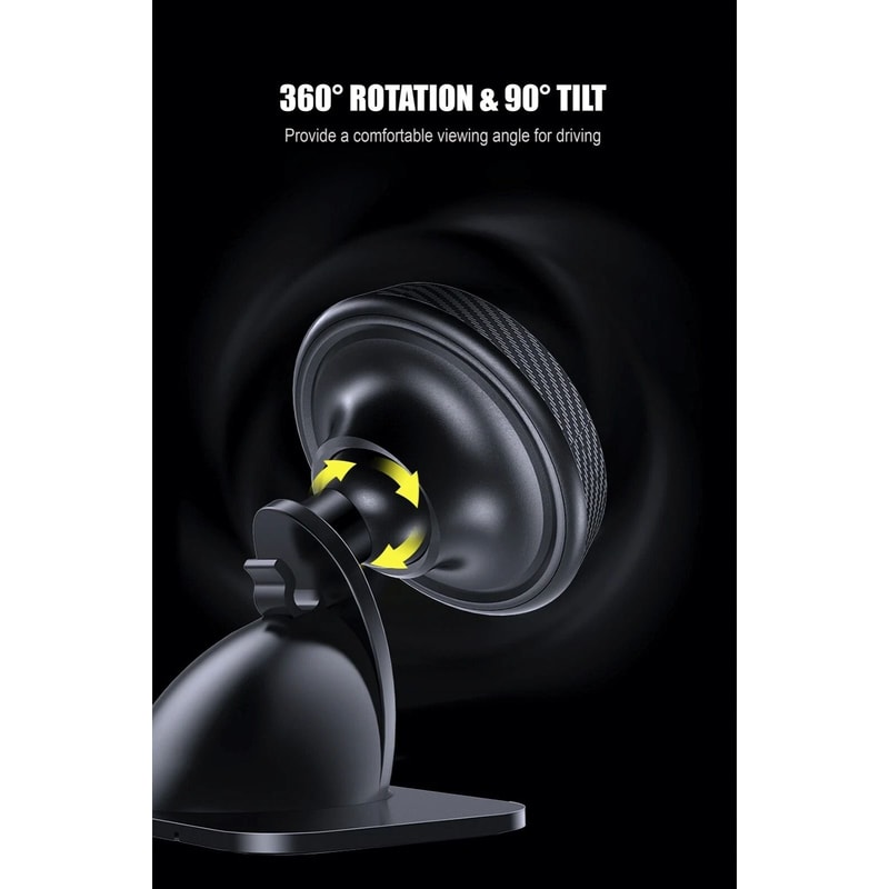 Magnetic Car Phone Mount Dashboard Holder With Strong Grip And 360 Rotation 3