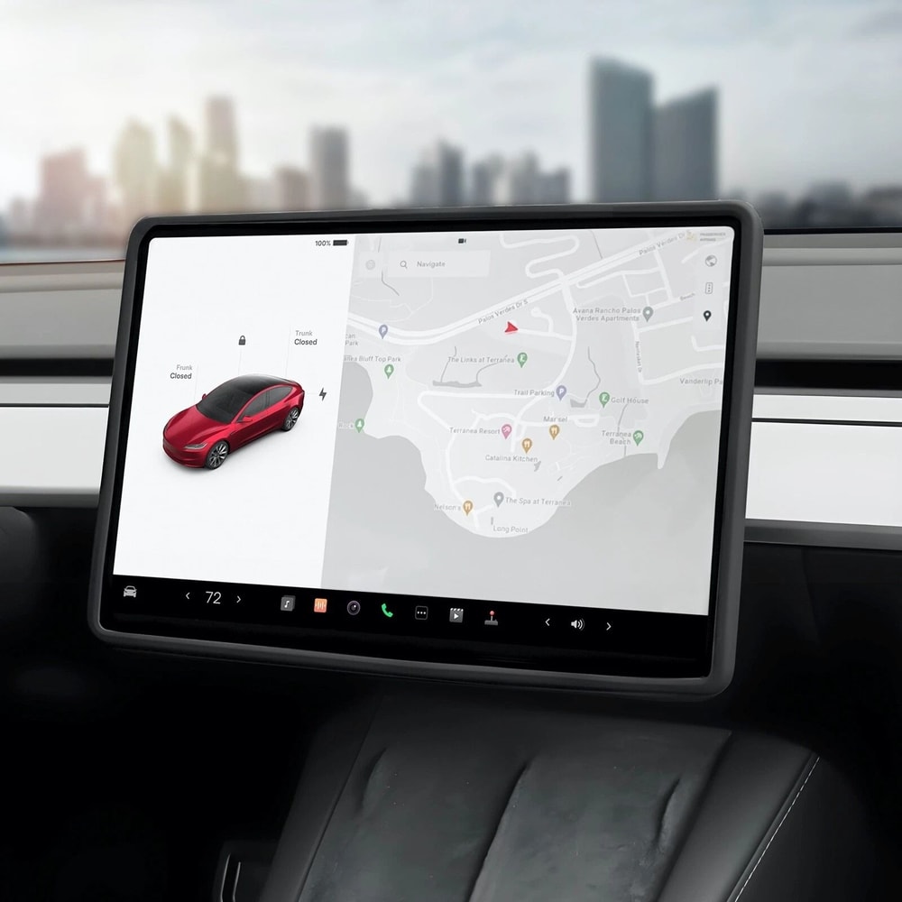 Tesla Model 3 Model Y Silicone Screen Frame Protector Screen Edge Guard 0