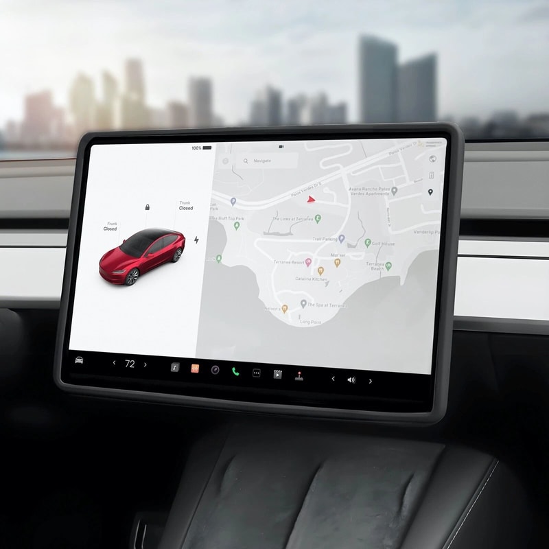 Tesla Model 3 Model Y Silicone Screen Frame Protector Screen Edge Guard 0