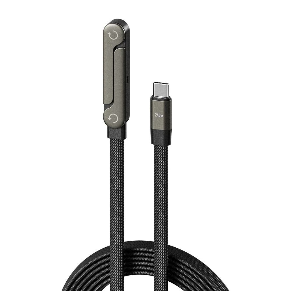 USB C Charger Cable With Stand Braided Fast Charging Cord 0