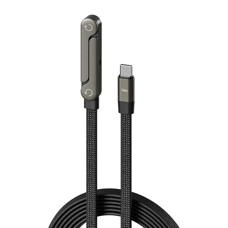 USB C Charger Cable With Stand Braided Fast Charging Cord 0