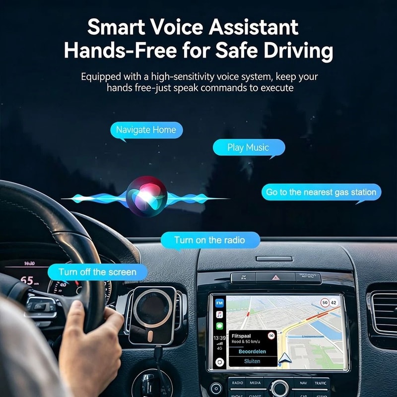 Wireless CarPlay Adapter With Android Auto AirPlay And Miracast 9