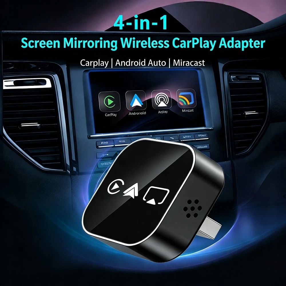 Wireless CarPlay Adapter With Android Auto AirPlay And Miracast 13