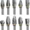 Tungsten Carbide Burr Set Shank Double Cut Rotary Bits For Dremel 0