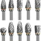 Tungsten Carbide Burr Set Shank Double Cut Rotary Bits For Dremel 0