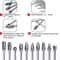 Tungsten Carbide Burr Set Shank Double Cut Rotary Bits For Dremel 9