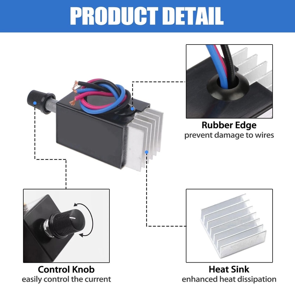 DC Motor Speed Controller Switch For Fan Heater Control Car Truck Defroster 7