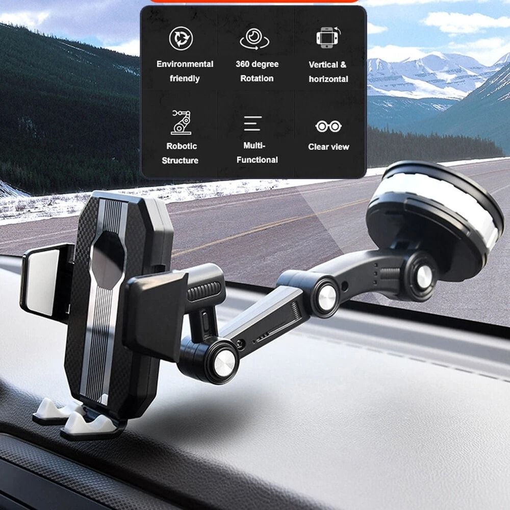 Car Dashboard Mount Phone Holder For GPS Windshield Desk Stand With Suction Base 9