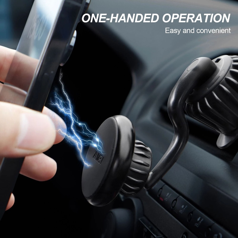 360 Rotation Magnetic Car Phone Mount Air Vent Dashboard Holder For IPhone And Android 7