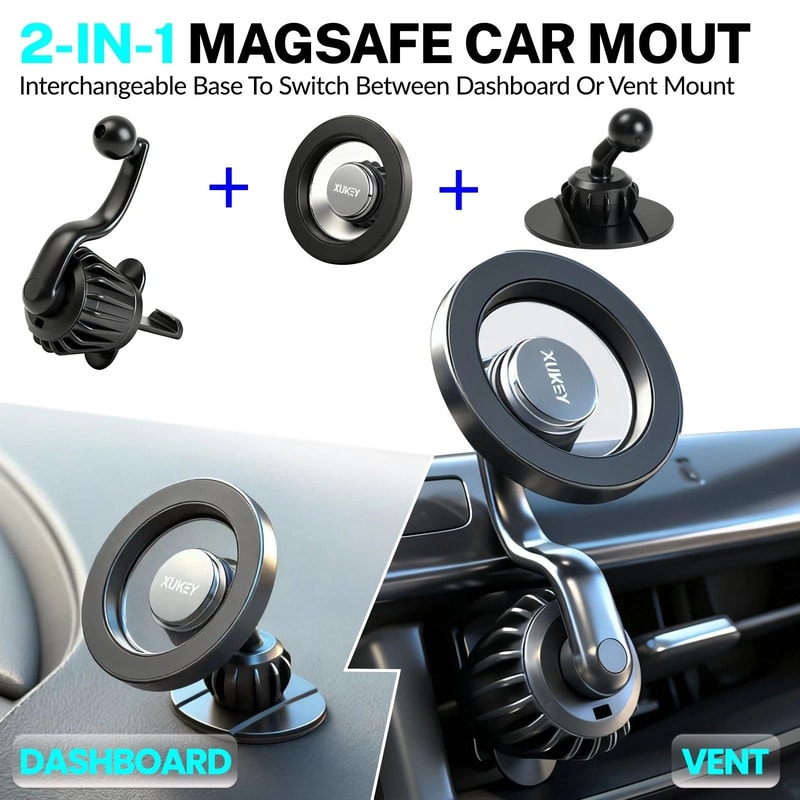 Car Mount For IPhone Strong Magnetic Air Vent And Dashboard Phone Holder 7