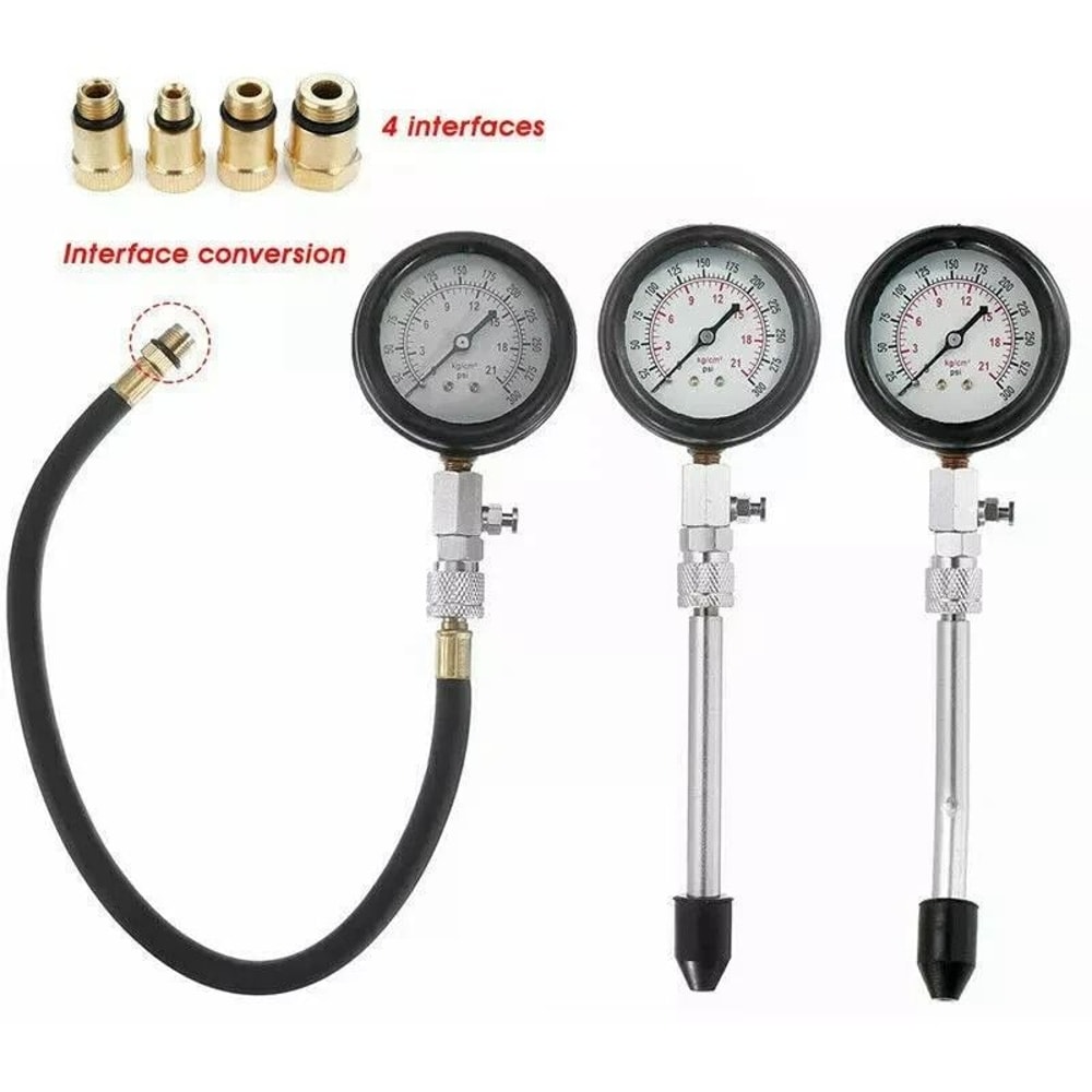 PSI Engine Compression Tester Kit For Petrol Cars Motorcycles And ATVs 2