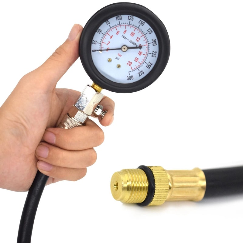 PSI Engine Compression Tester Kit For Petrol Cars Motorcycles And ATVs 4