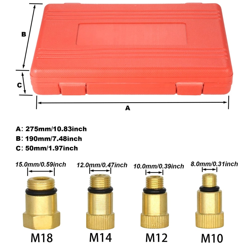 PSI Engine Compression Tester Kit For Petrol Cars Motorcycles And ATVs 7