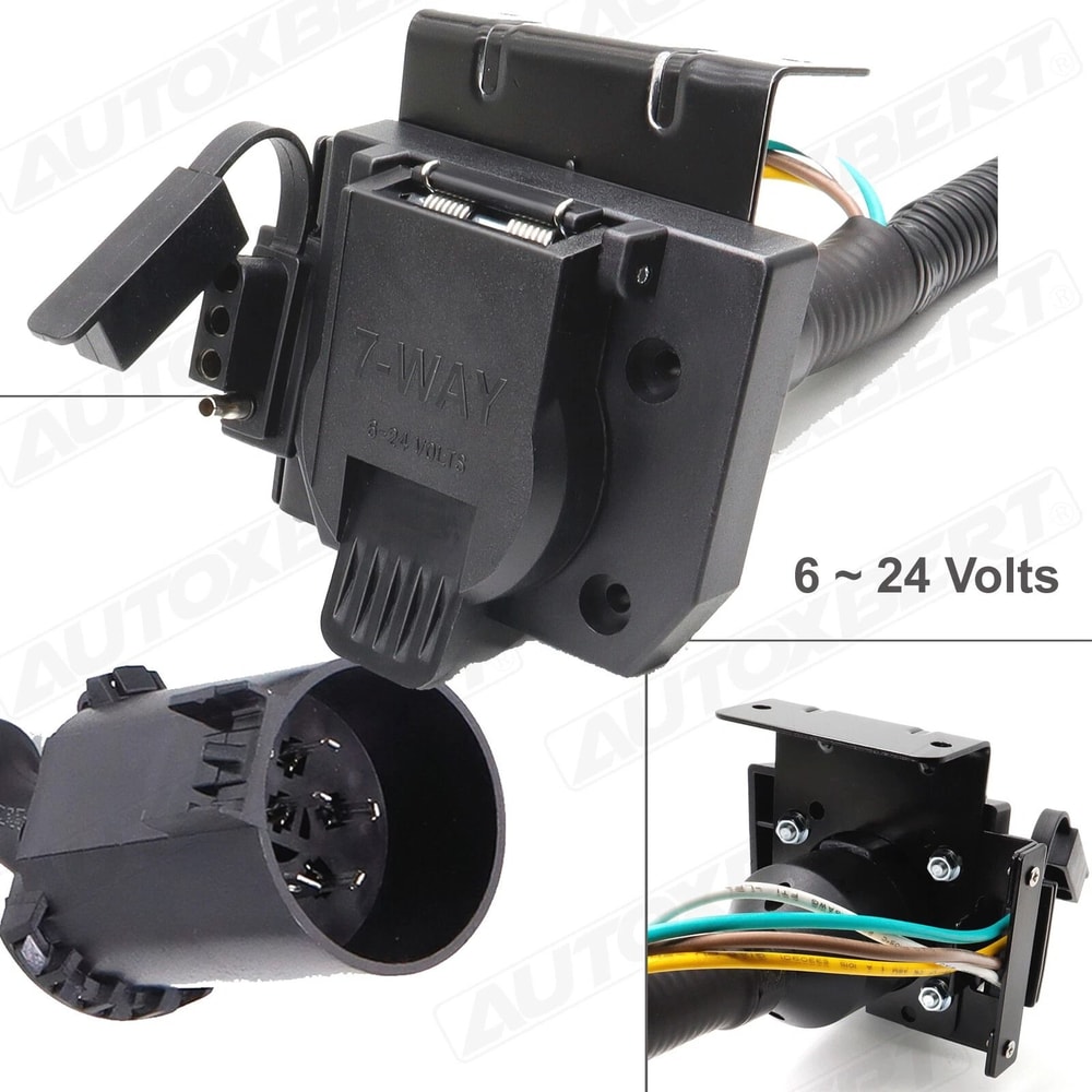 Silverado 7 Way Trailer Connector With 4 Pin Flat Multi Tow Adapter 6