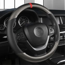 honda steering wheel cover carbon leather anti slip grip for civic accord cr v