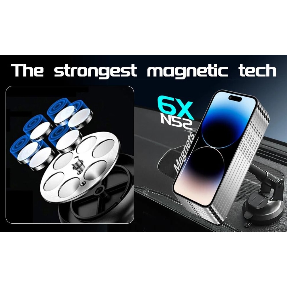 Magnetic Car Phone Holder Stand For Dashboard Vent Universal Mount For GPS Smartphones Devices 2