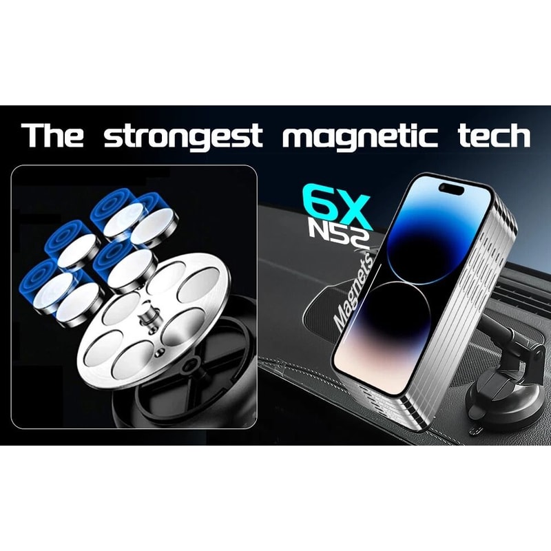 Magnetic Car Phone Holder Stand For Dashboard Vent Universal Mount For GPS Smartphones Devices 2