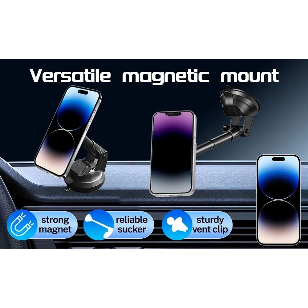 Magnetic Car Phone Holder Stand For Dashboard Vent Universal Mount For GPS Smartphones Devices 4