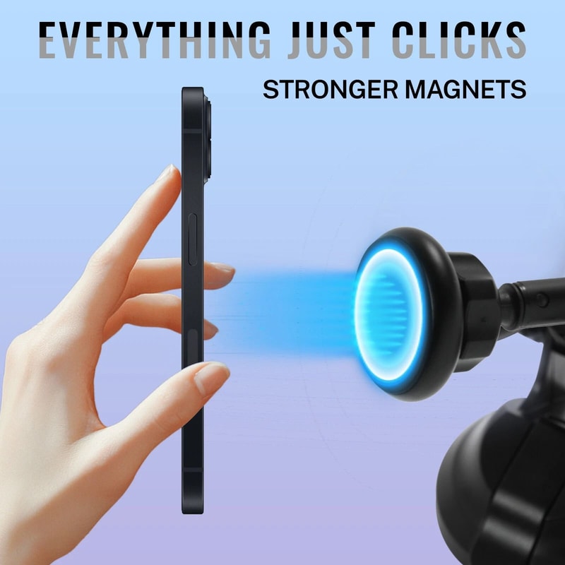 Magnetic Car Phone Holder Stand For Dashboard Vent Universal Mount For GPS Smartphones Devices 6