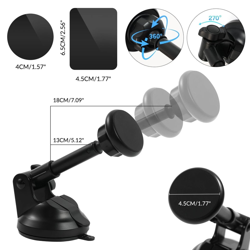 Magnetic Car Phone Holder Stand For Dashboard Vent Universal Mount For GPS Smartphones Devices 7