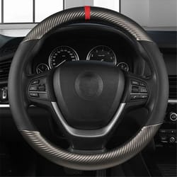 carbon fiber leather steering wheel cover for chevrolet antislip car accessories