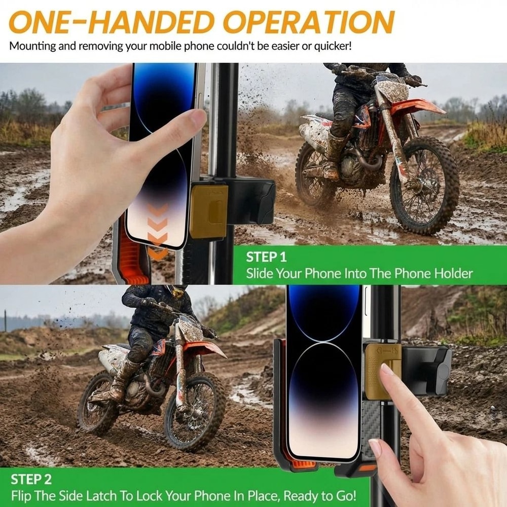 Anti Shake Bike Phone Holder 360 Rotation Motorcycle Mount For Bicycle And Golf Cart 11