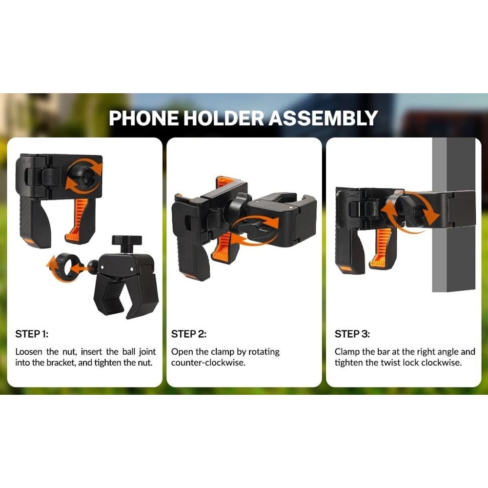 Anti Shake Bike Phone Holder 360 Rotation Motorcycle Mount For Bicycle And Golf Cart 3