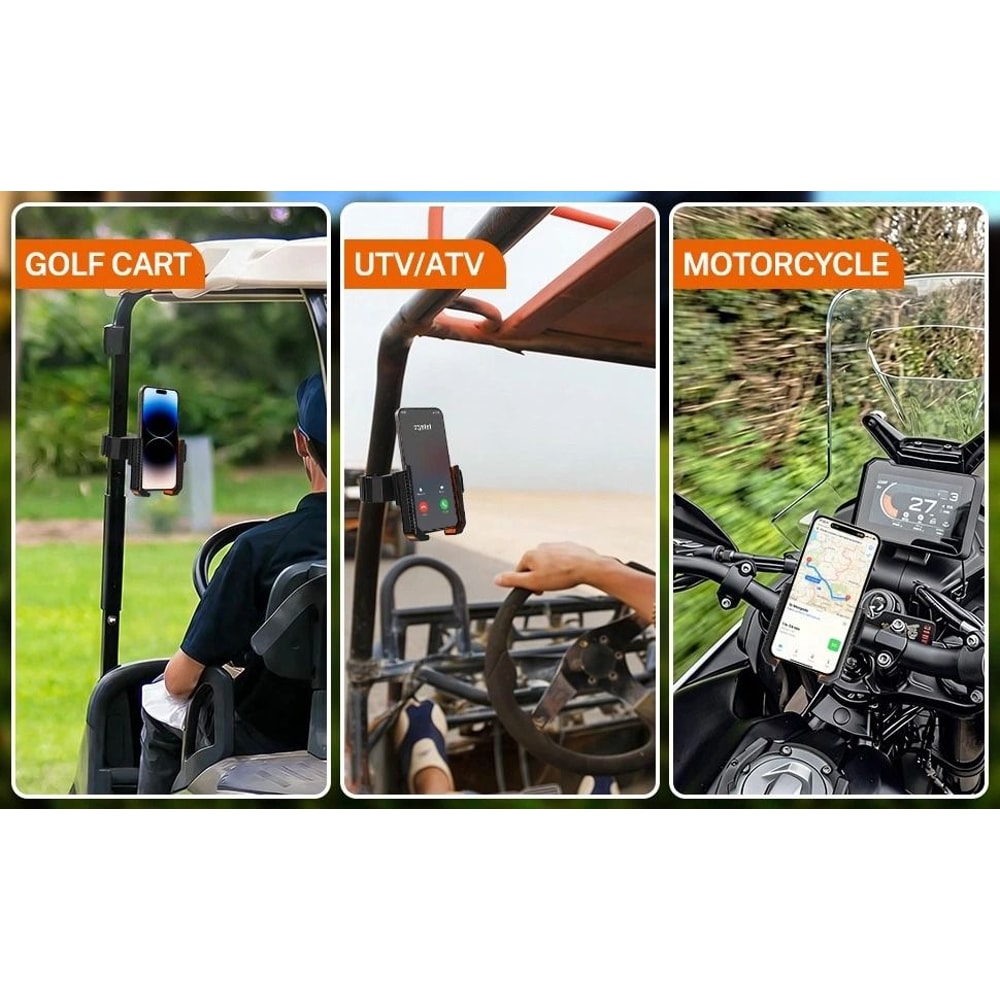 Anti Shake Bike Phone Holder 360 Rotation Motorcycle Mount For Bicycle And Golf Cart 4