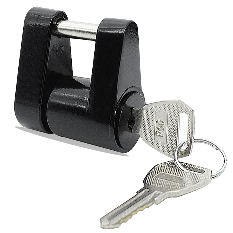 Heavy Duty Trailer Hitch Lock And Coupler Lock With Tow Ball Pin Anti Theft Security For RV Camper 4