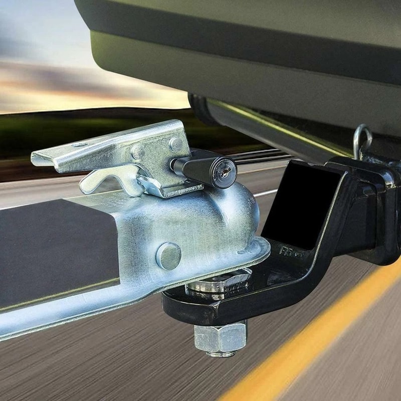 Heavy Duty Trailer Hitch Lock And Coupler Lock With Tow Ball Pin Anti Theft Security For RV Camper 5