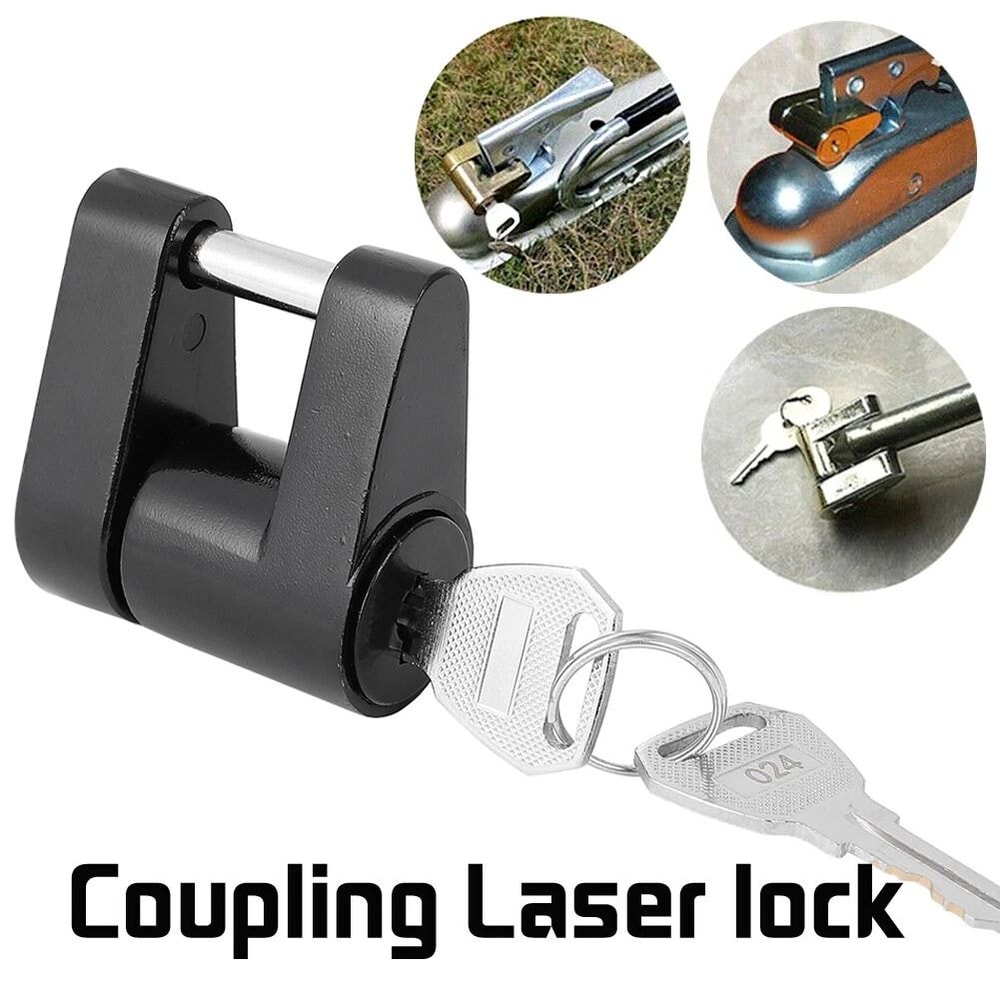 Heavy Duty Trailer Hitch Lock And Coupler Lock With Tow Ball Pin Anti Theft Security For RV Camper 7