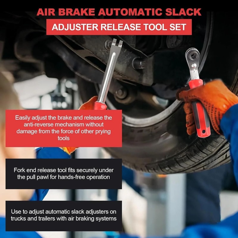Automatic Slack Adjuster Release Hand Tool Set Ratchet Wrench Brake Adjustment Kit For Trucks 1
