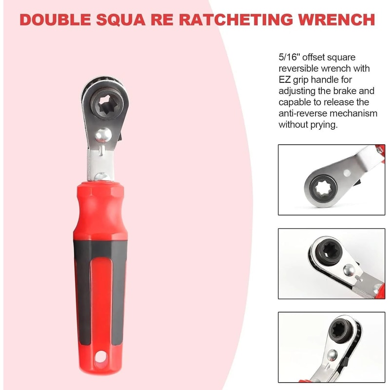 Automatic Slack Adjuster Release Hand Tool Set Ratchet Wrench Brake Adjustment Kit For Trucks 4